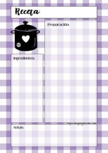 Receta Mosaico Morado