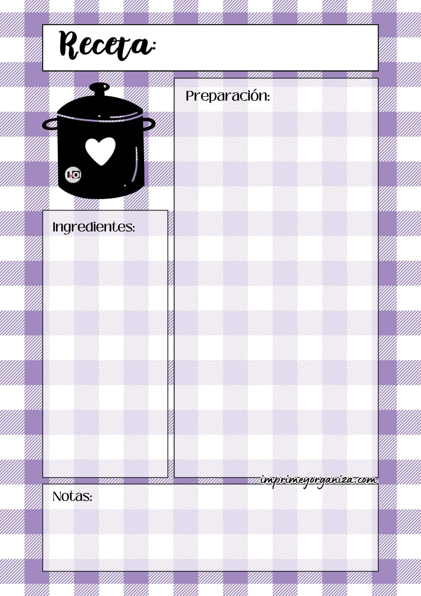 Receta Mosaico Morado