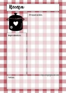 Receta Mosaico Rojo