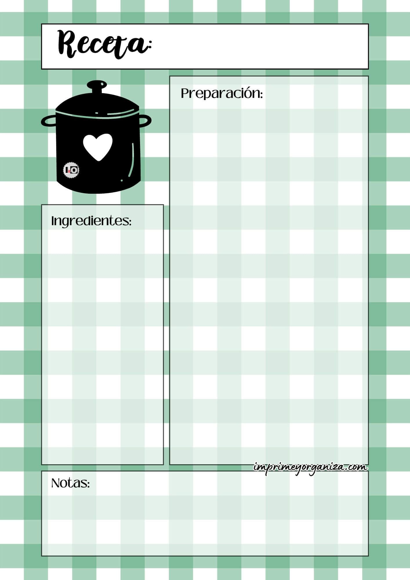 Receta Mosaico Verde