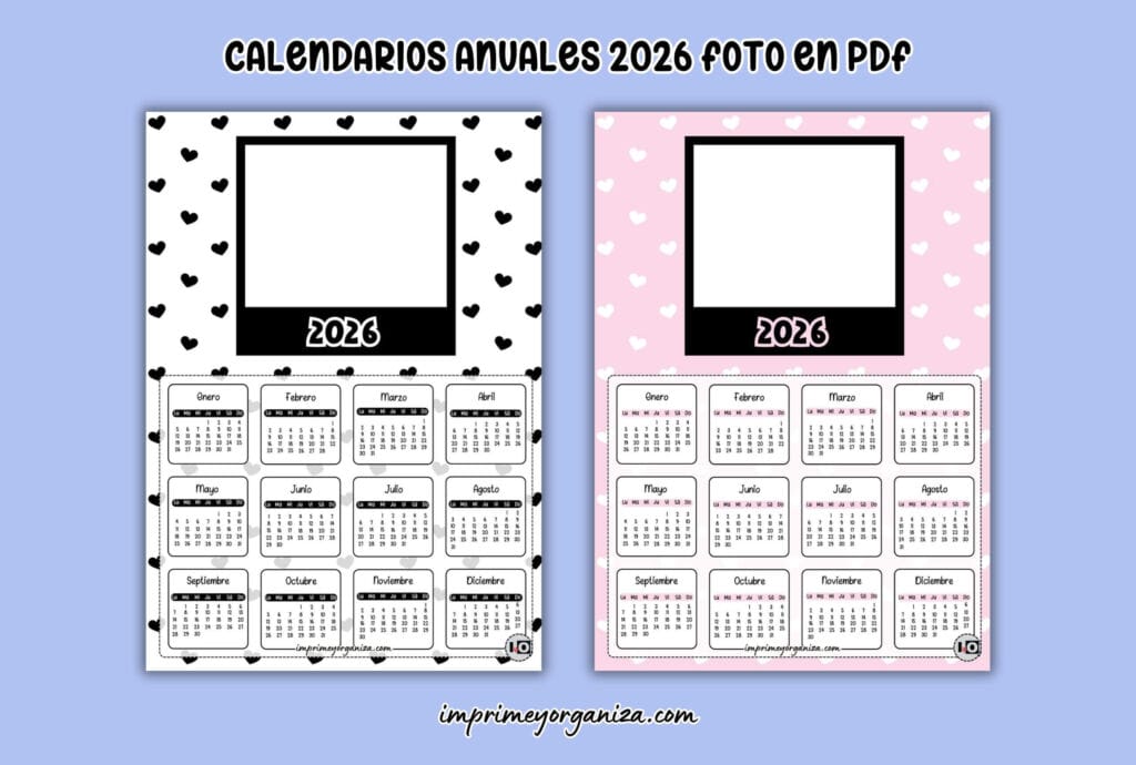 calendarios foto 2026