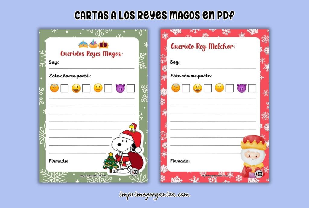 cartas a los Reyes Magos gratis en pdf