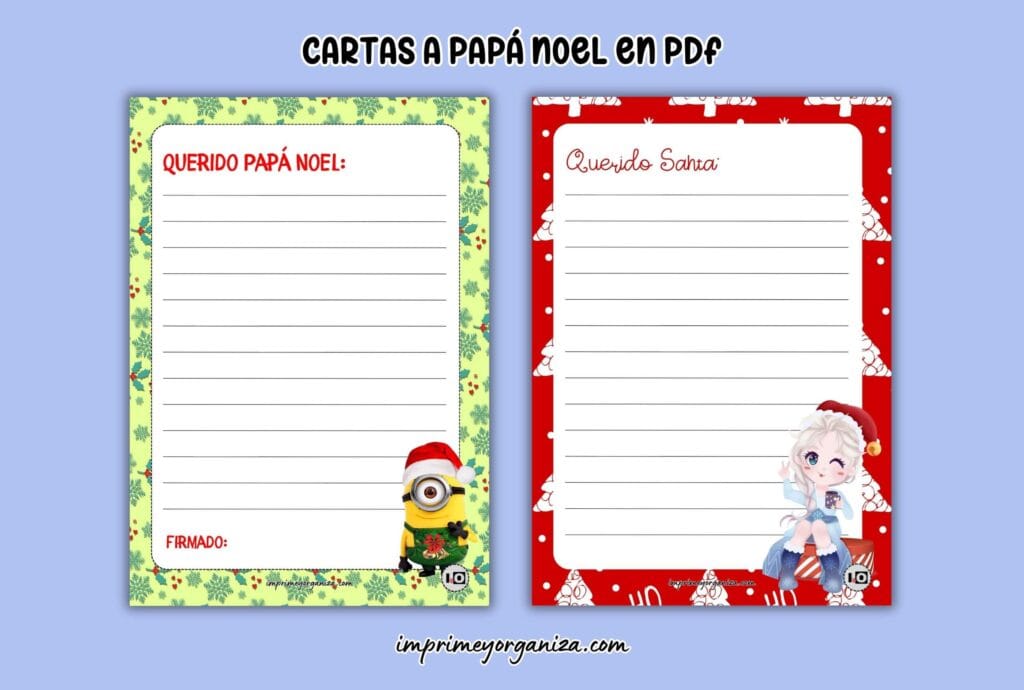 cartas a papa noel gratis en pdf