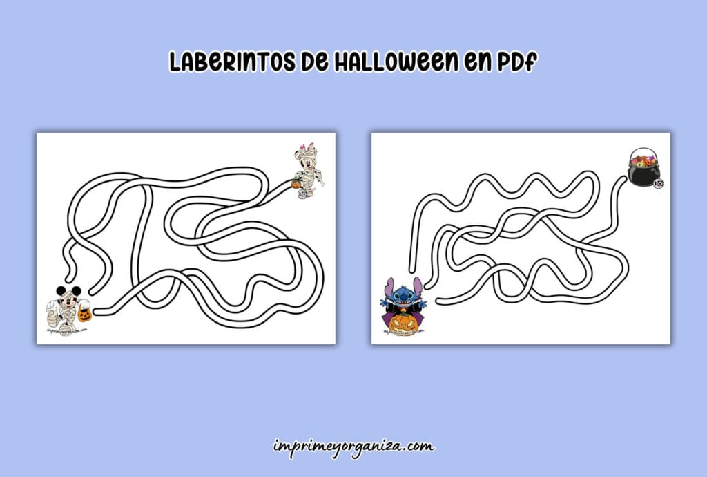 laberintos de halloween gratis en pdf