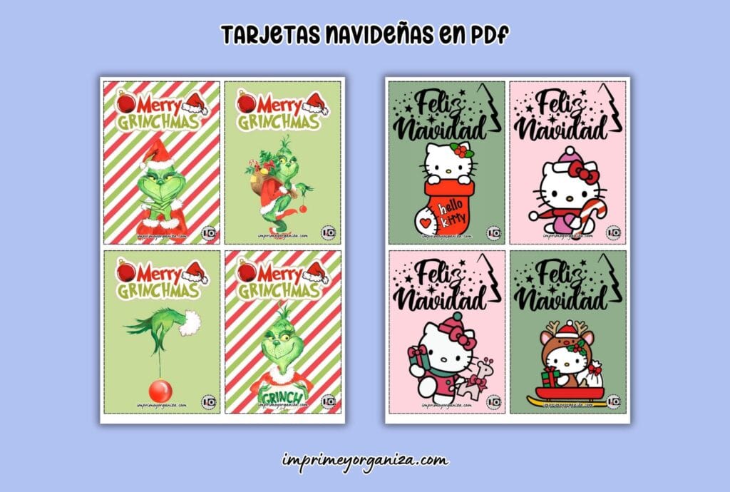tarjetas navideñas gratis en pdf