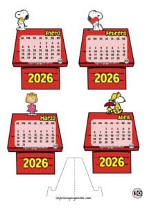 Calendario Armable de 2026 Snoopy