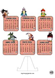 Calendario Armable de Dragon Ball