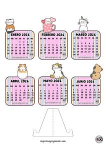 Calendario Armable de Gatitos