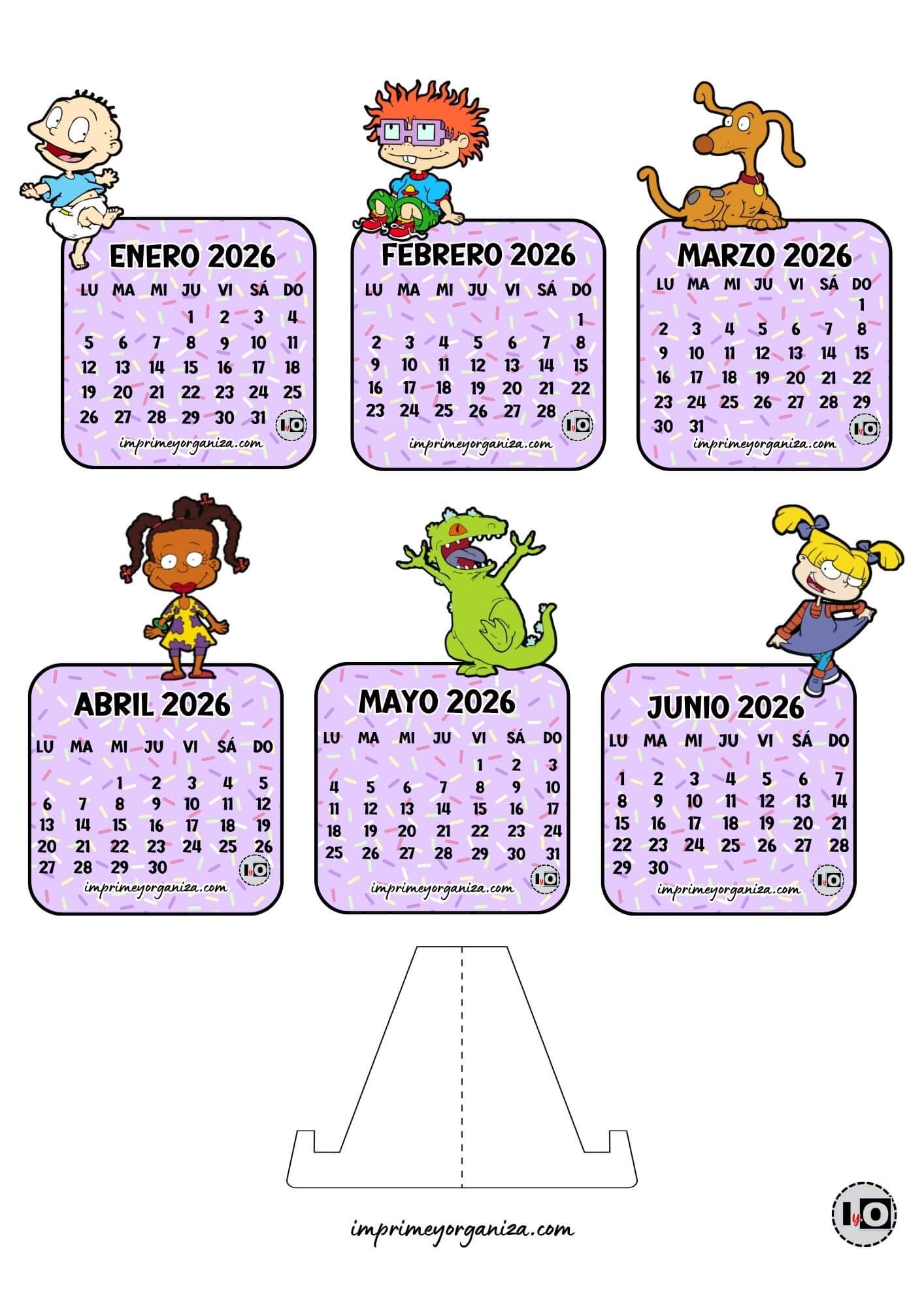 Calendario Armable de Los Rugrats