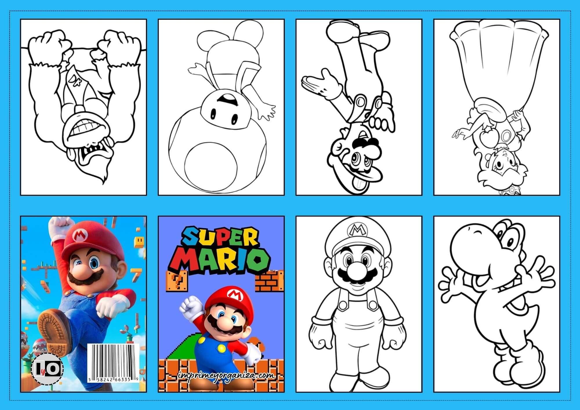 Librito colorear Super Mario