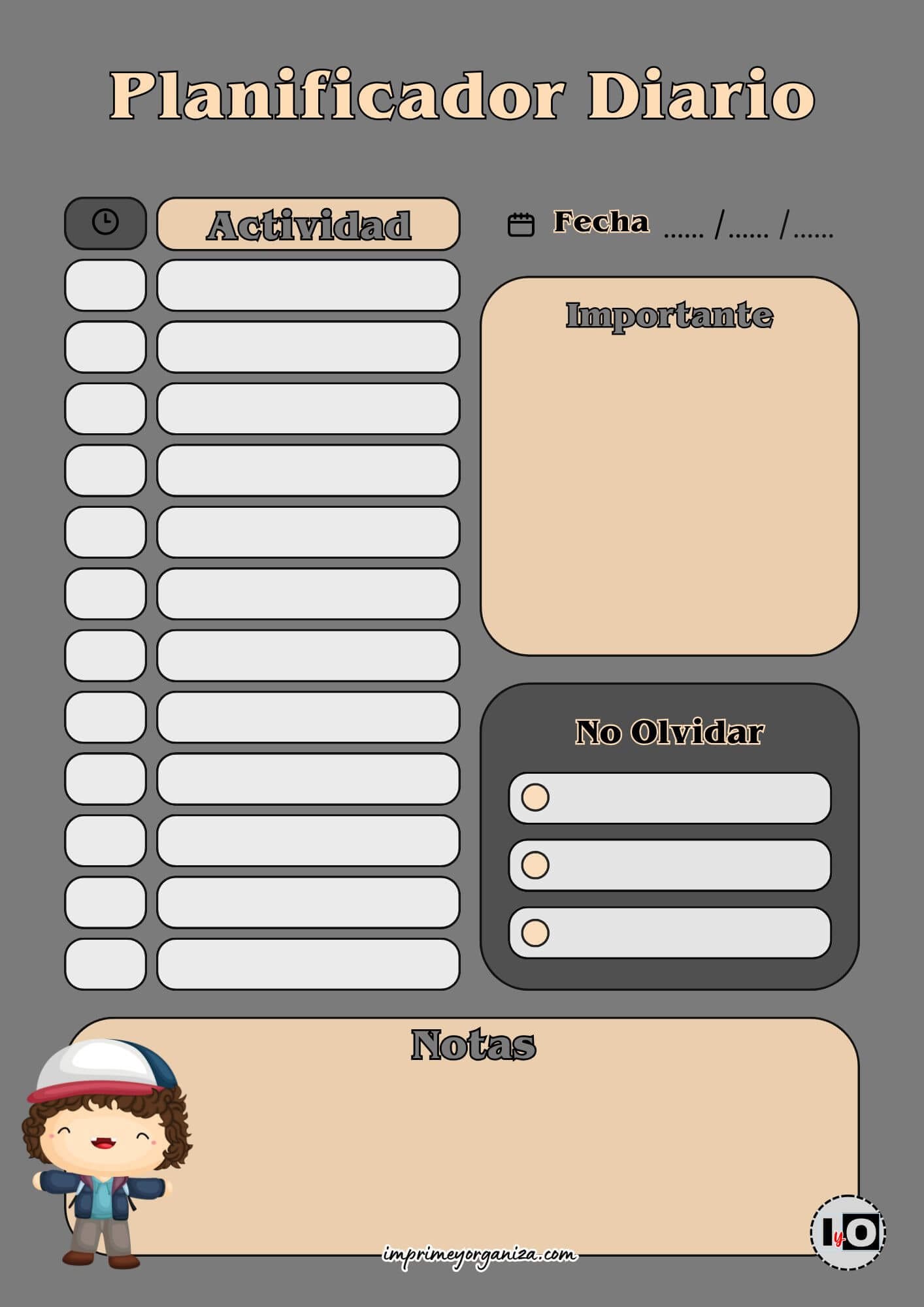 Planificador Diario Dustin