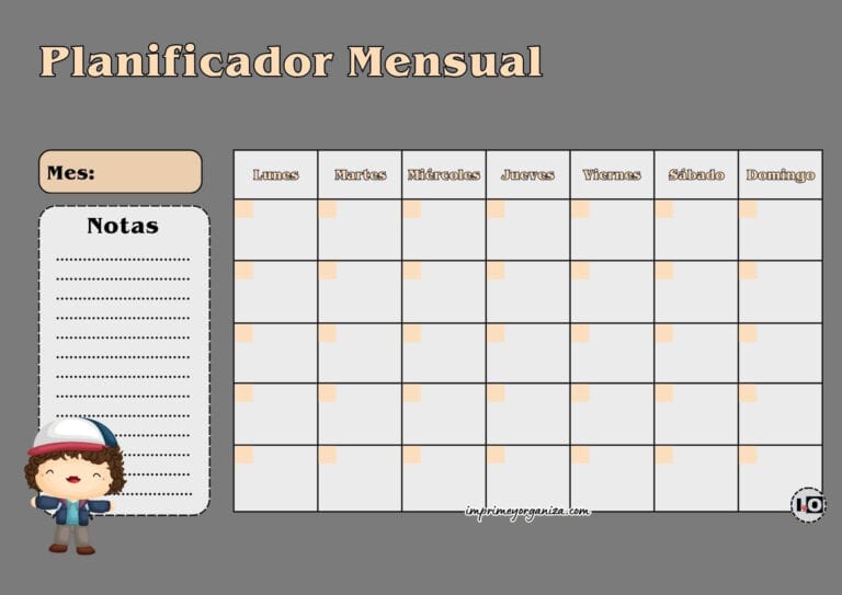 Planificador Mensual Dustin