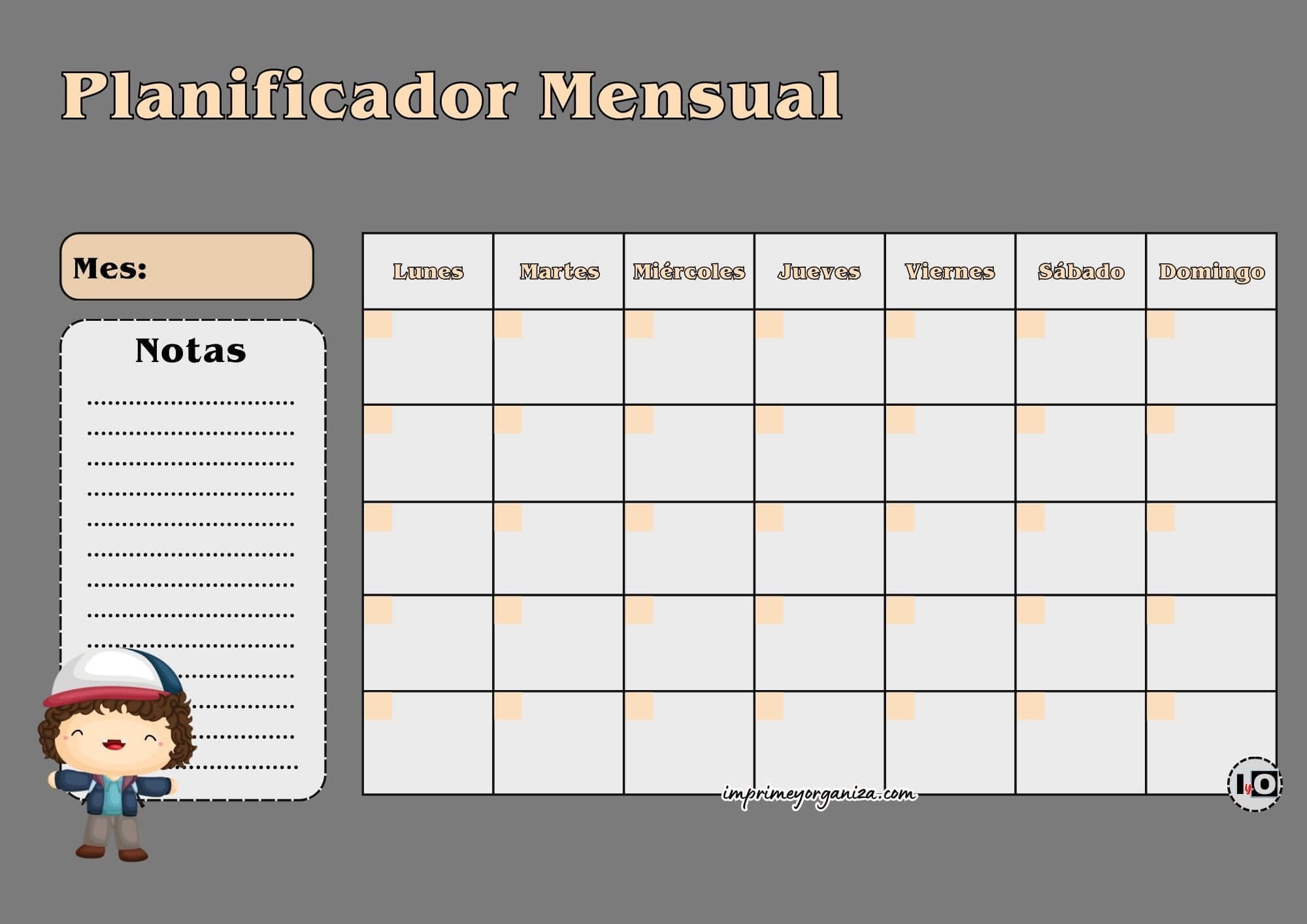 Planificador Mensual Dustin