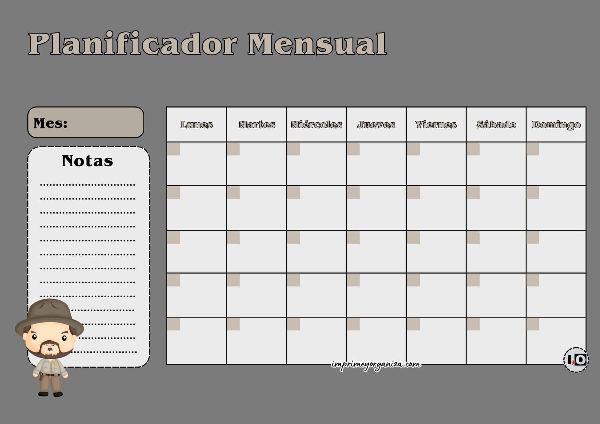 Planificador Mensual Jim