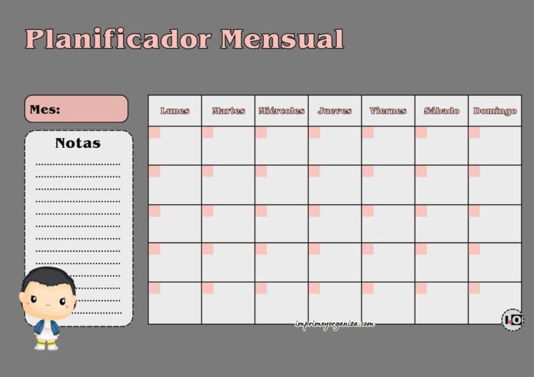 Planificador Mensual Once