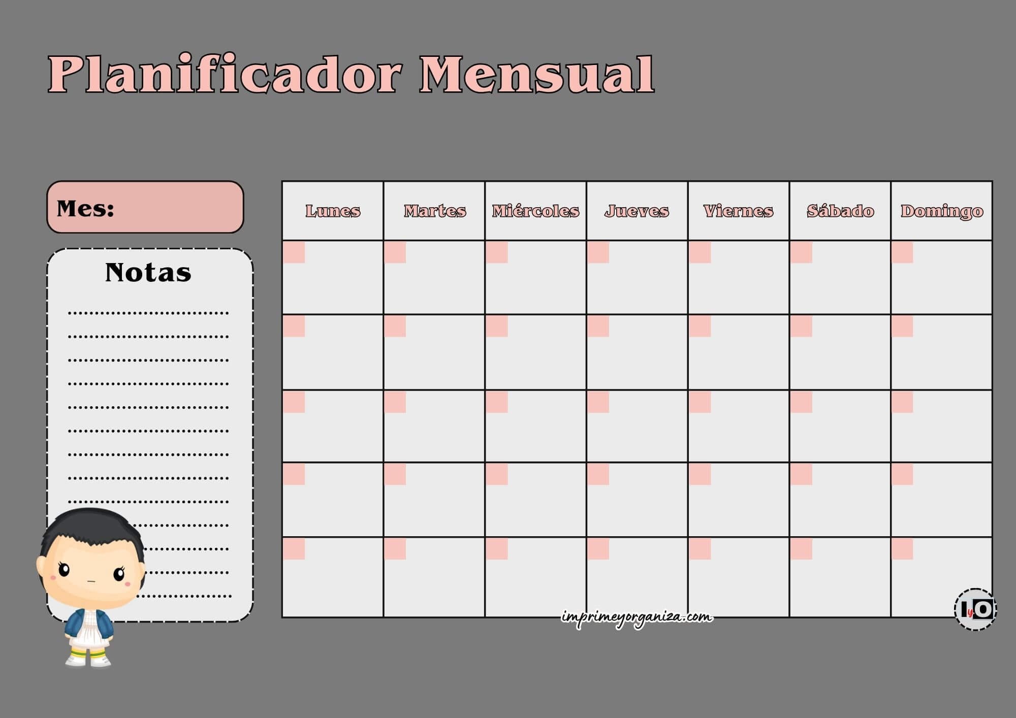 Planificador Mensual Once