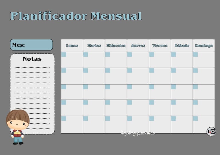 Planificador Mensual Will