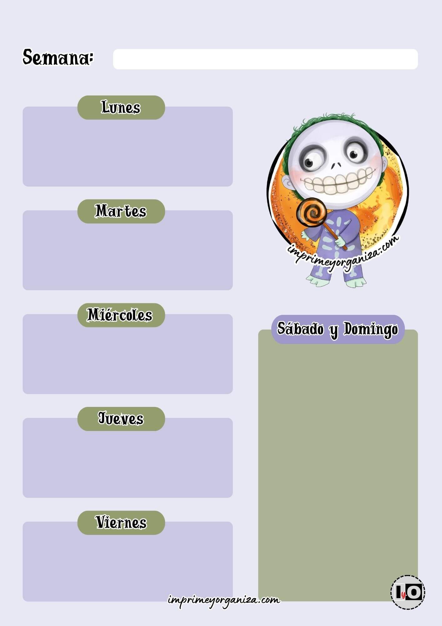 Planificador Semanal Barrel