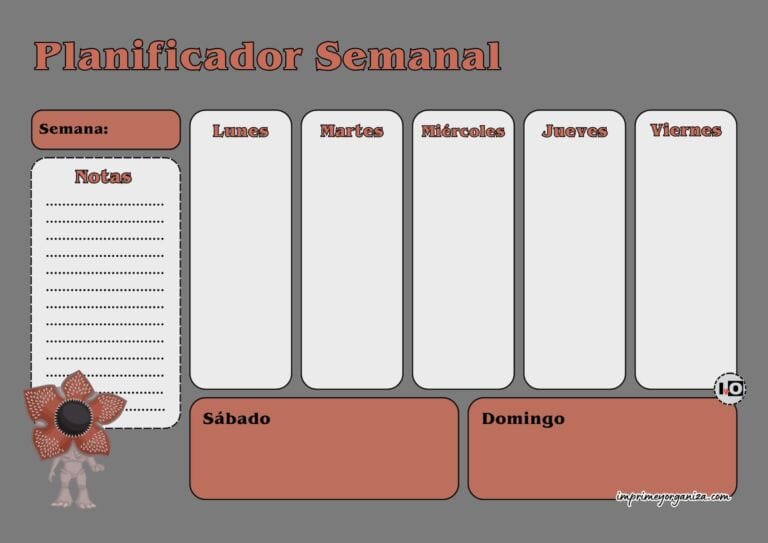 Planificador Semanal Demogorgon