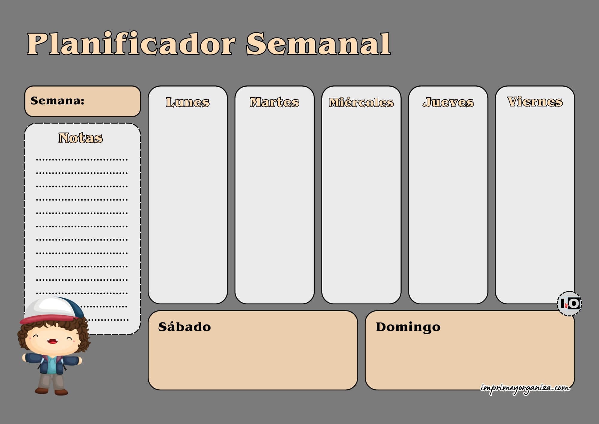 Planificador Semanal Dustin