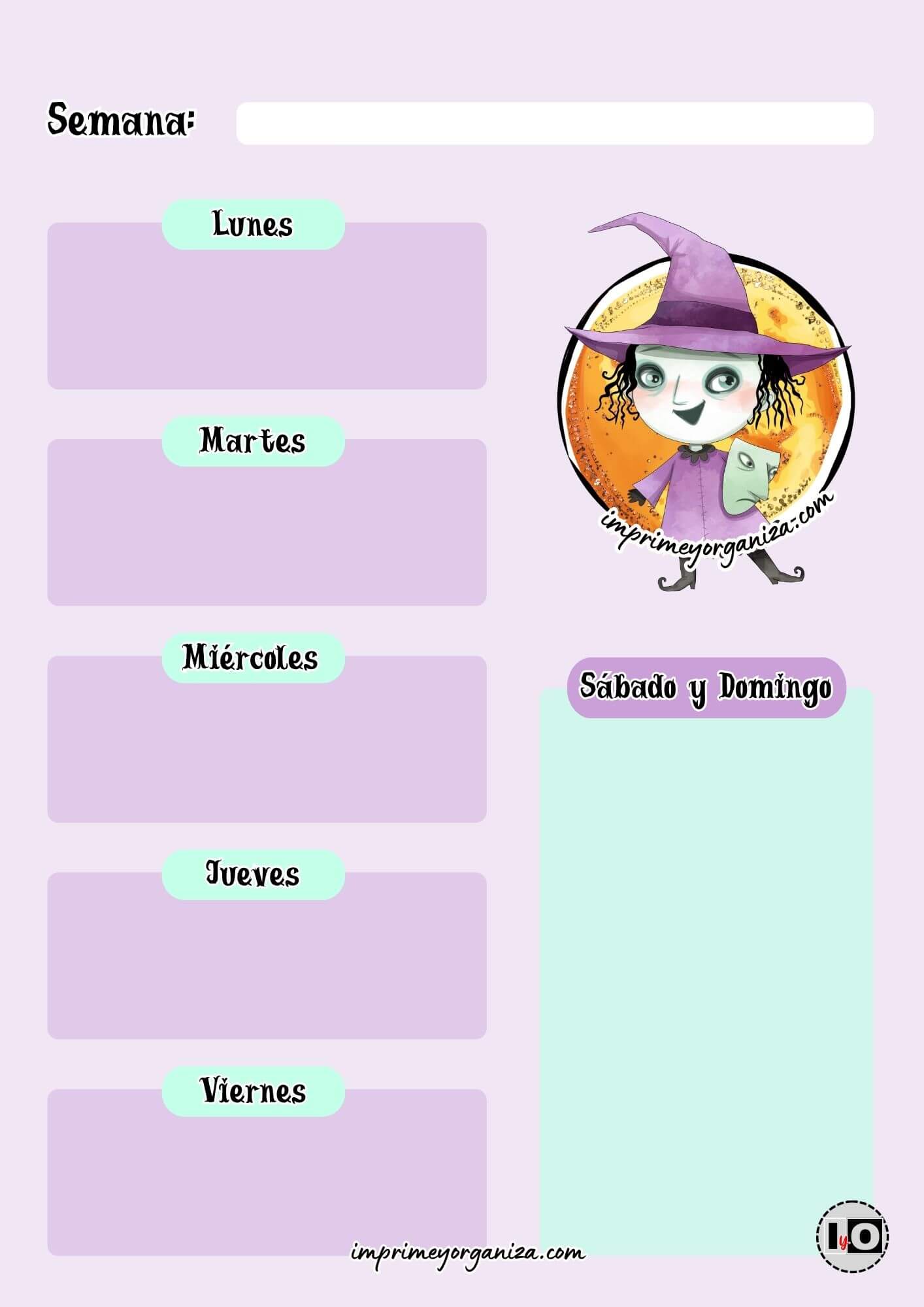 Planificador Semanal Shock