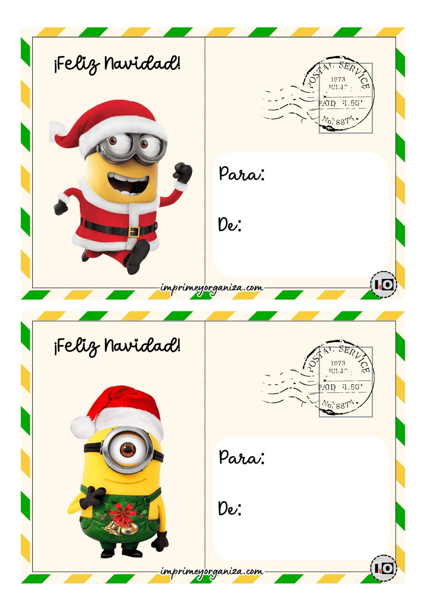 Postales Navidad Minions