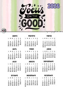 Calendario 2026 Focus