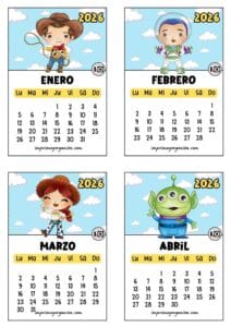 Calendario 2026 apilable Toy Story