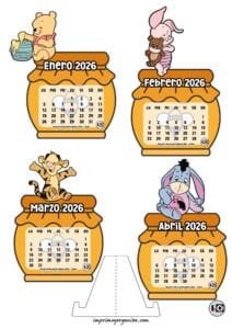 Calendario Armable de 2026 Winnie