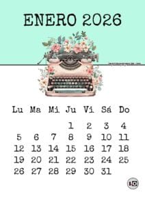 Calendario Mensual 2026 Máquinas