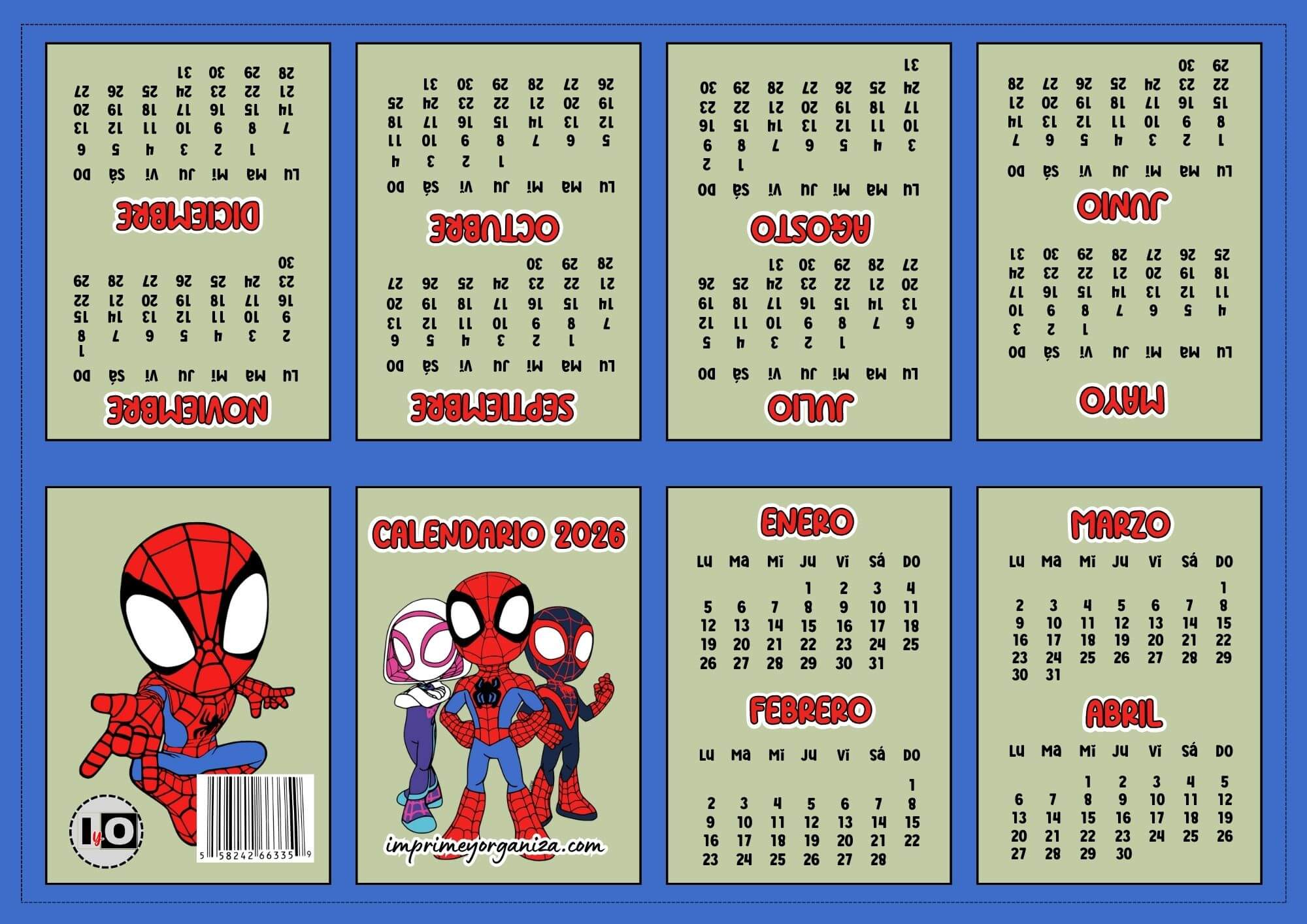 Mini-calendario Spidey