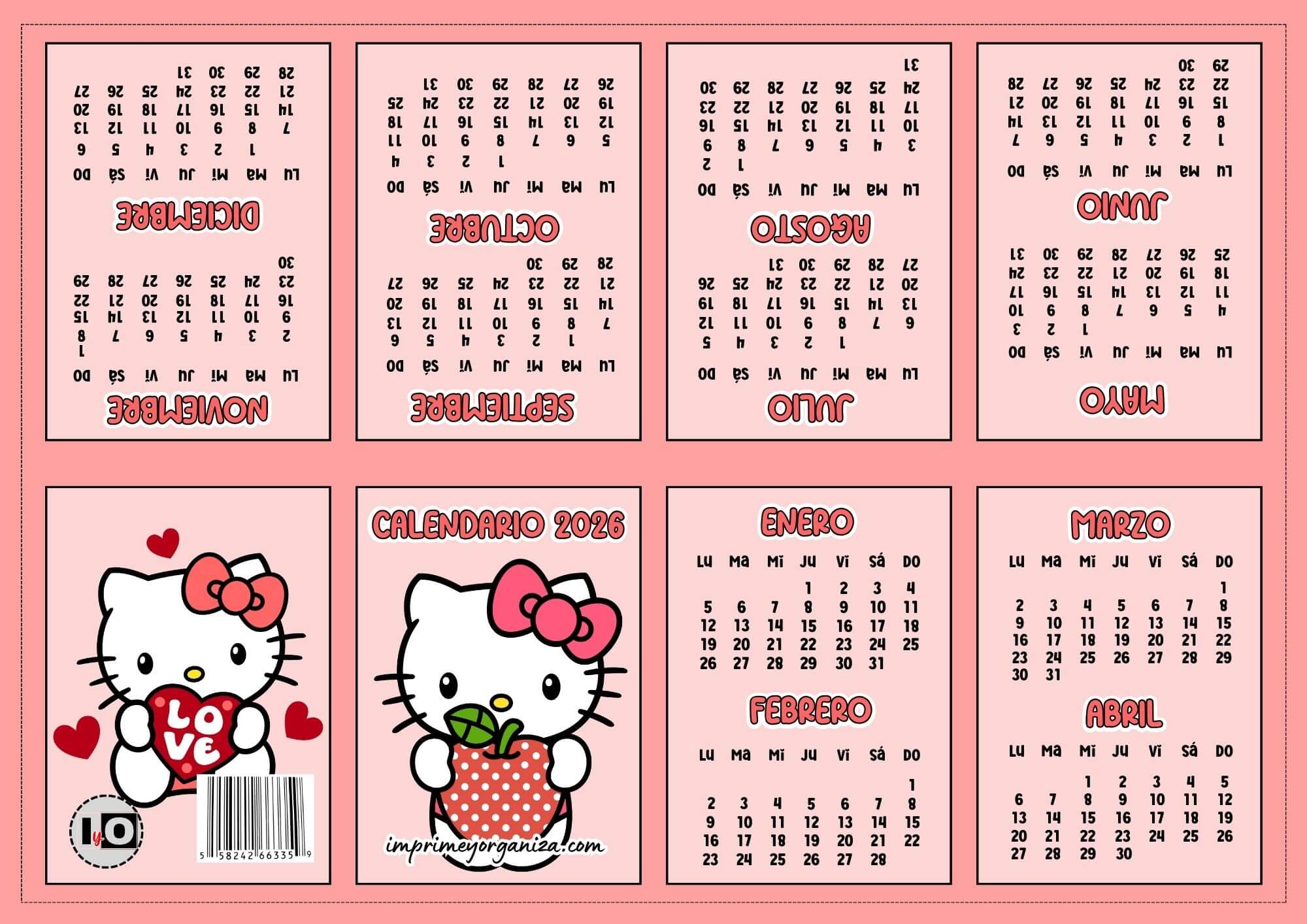 Mini-calendario de Hello Kitty