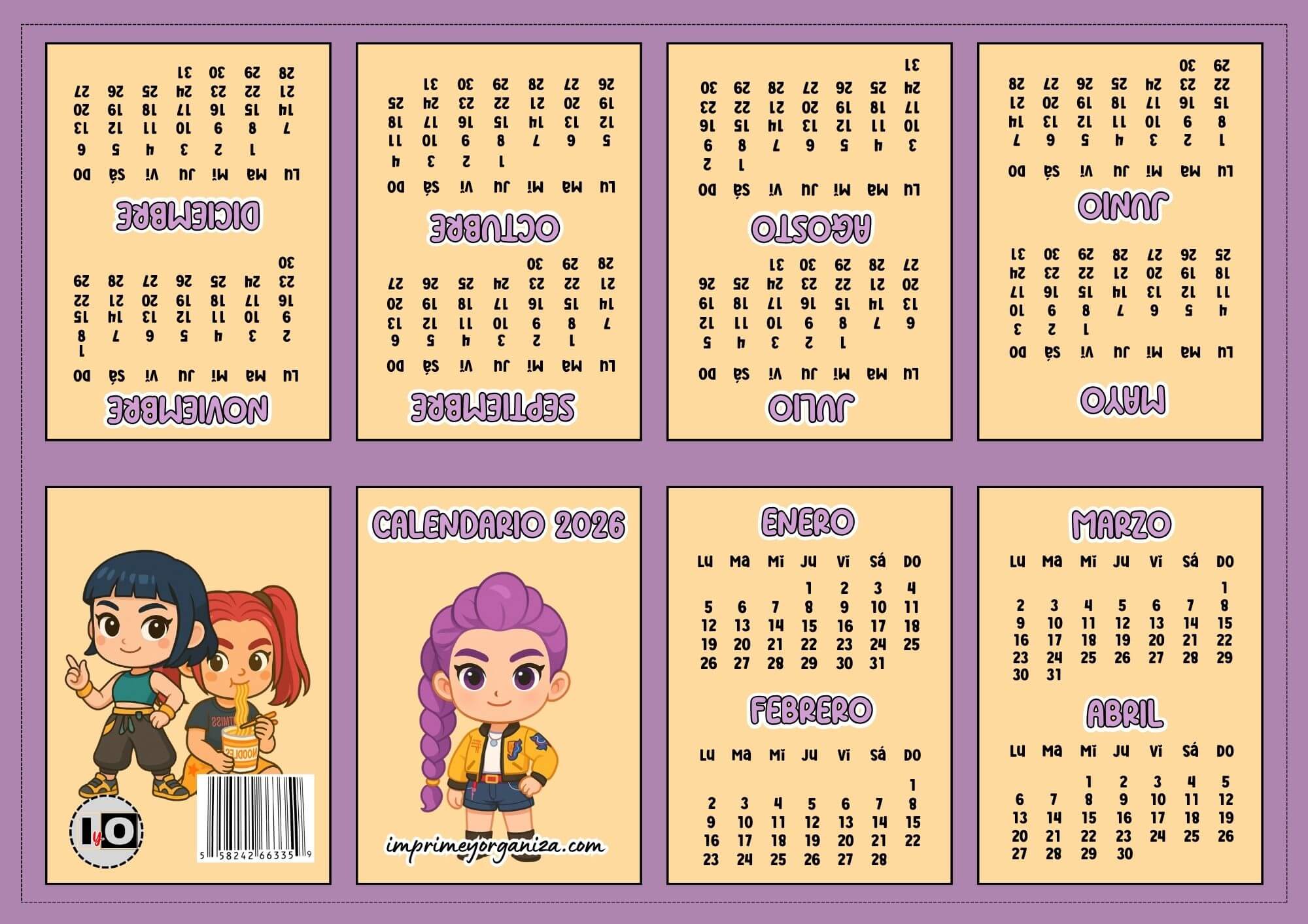 Mini-calendario de Huntrix