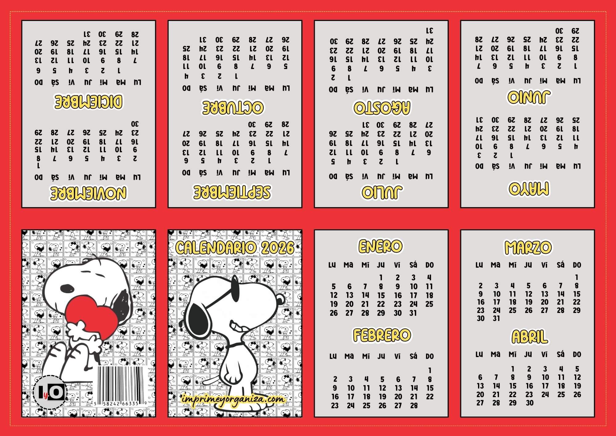 Mini-calendario de Snoopy