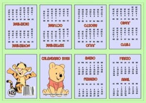Mini-calendario de Winnie y Tigger
