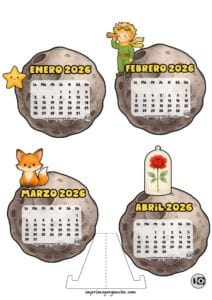 Calendario Armable de 2026 el Principito