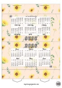 Calendario Carpa Girasoles