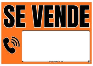 Cartel Se Vende Naranja