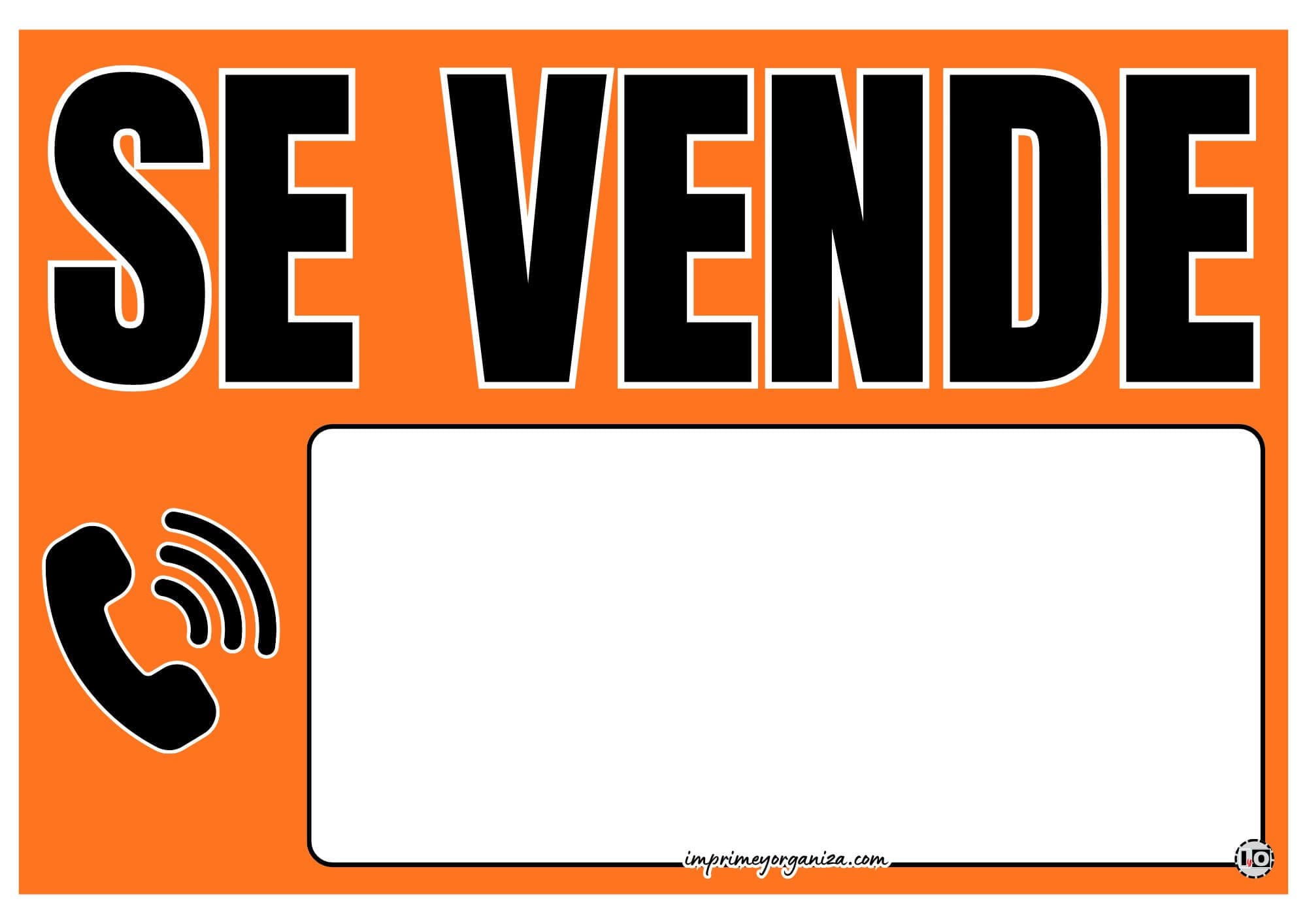 Cartel Se Vende Naranja