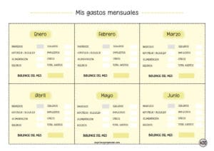 Gastos Mensuales del Hogar Amarillo