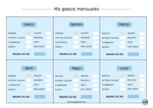 Gastos Mensuales del Hogar Azul