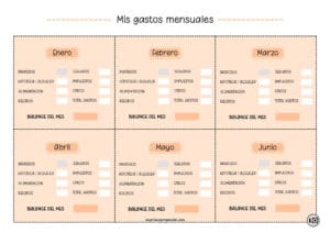 Gastos Mensuales del Hogar Naranja