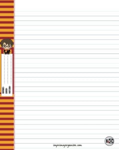 Hoja de carpeta Nº3 Harry Potter