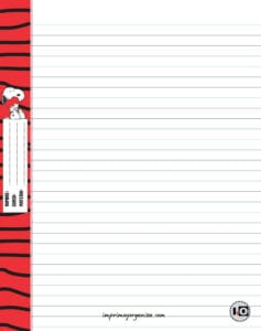 Hoja de carpeta Nº3 Snoopy
