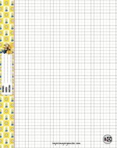 Hoja de carpeta cuadriculada Nº3 Minions