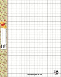 Hoja de carpeta cuadriculada Nº3 Winnie