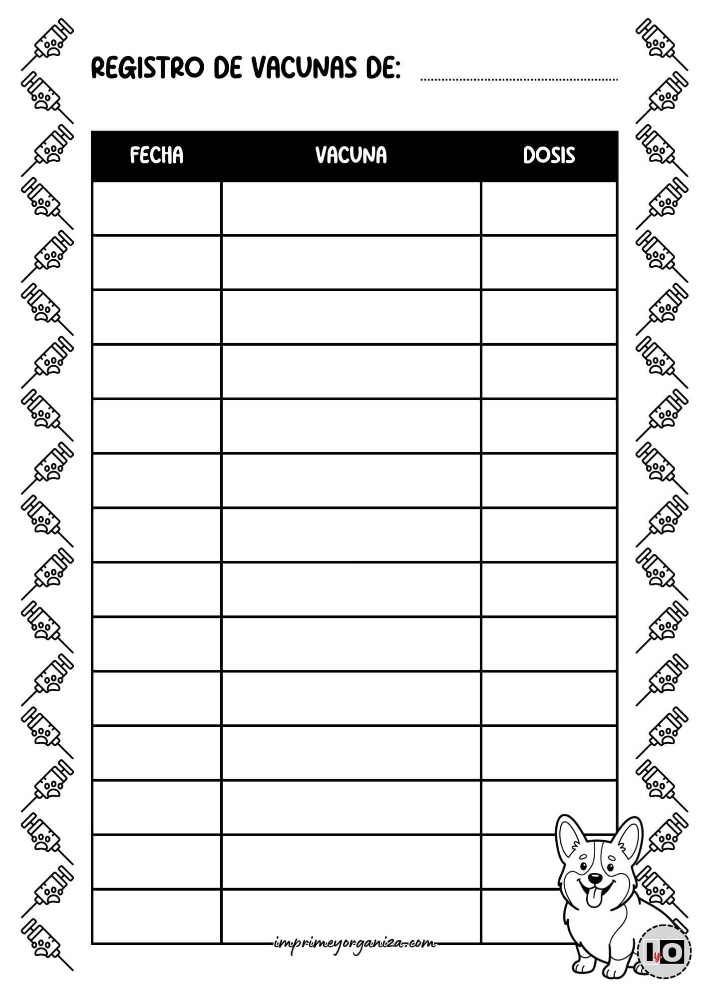 Registro de Vacunas Perros