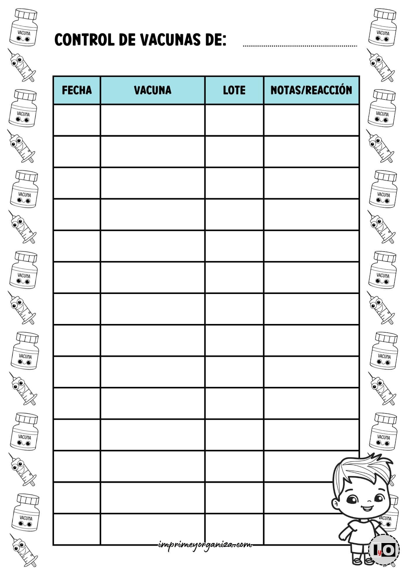 Control de Vacunas Niño