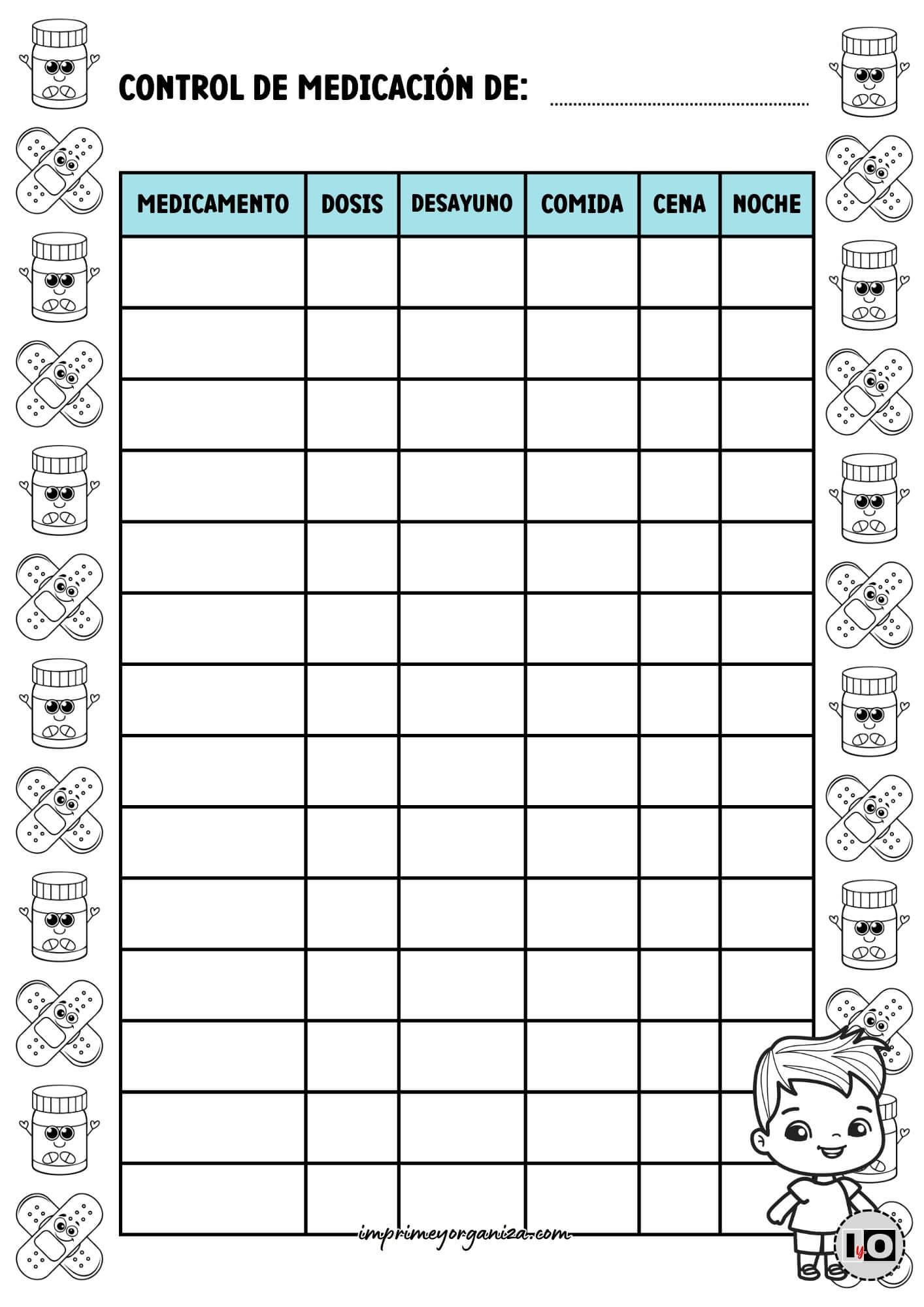 Control de tomas de medicación de Niño