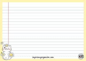 Flashcard gatito amarillo